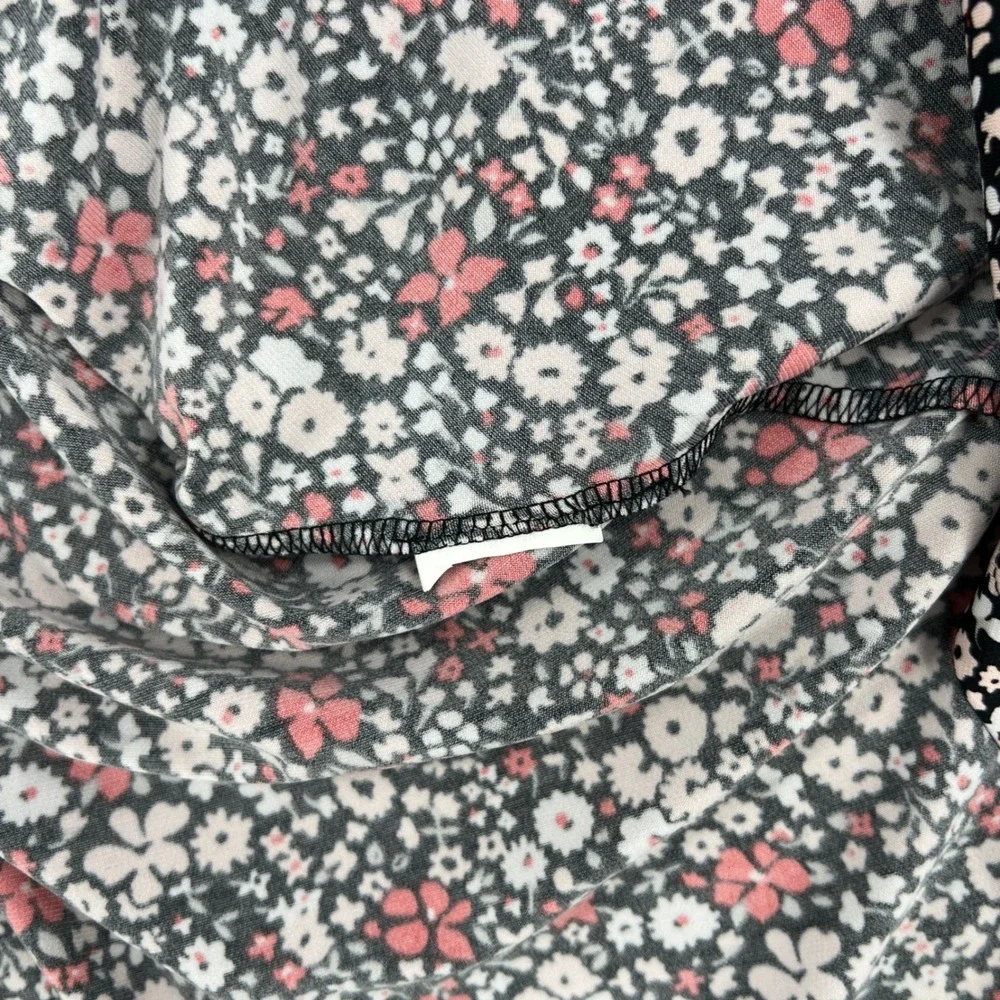 Michael Kors Floral Fit & Flare Dress Womens Small Black Red Ditsy Print Mod